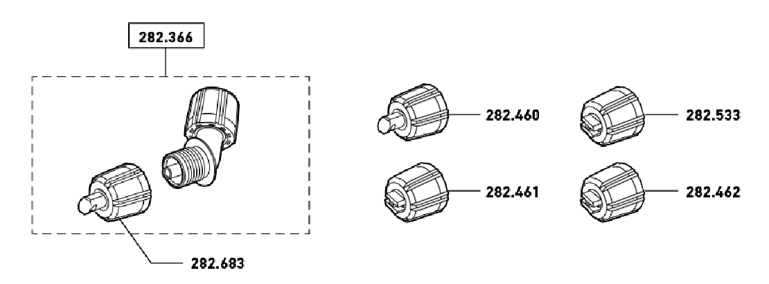 Pieces kit buse desherbage pour tube composite droits (Ref. 200601)